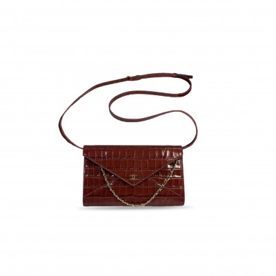 CHANEL CLUTCH WITH LEATHER STRAP AP5232 (21.5*13*2cm)